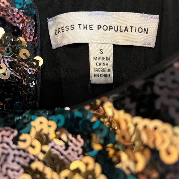 Dress The Population Size Small Sequin Party Dress - Picture 7 of 9